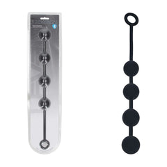 LEVELZ Round Silicone Anal Balls - Black 40.5 cm Large Anal Beads - ANAL TOYS - Mr and Mrs D's