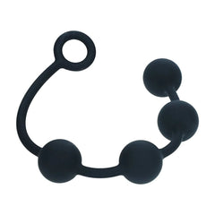 LEVELZ Round Silicone Anal Balls - Black 40.5 cm Large Anal Beads - ANAL TOYS - Mr and Mrs D's