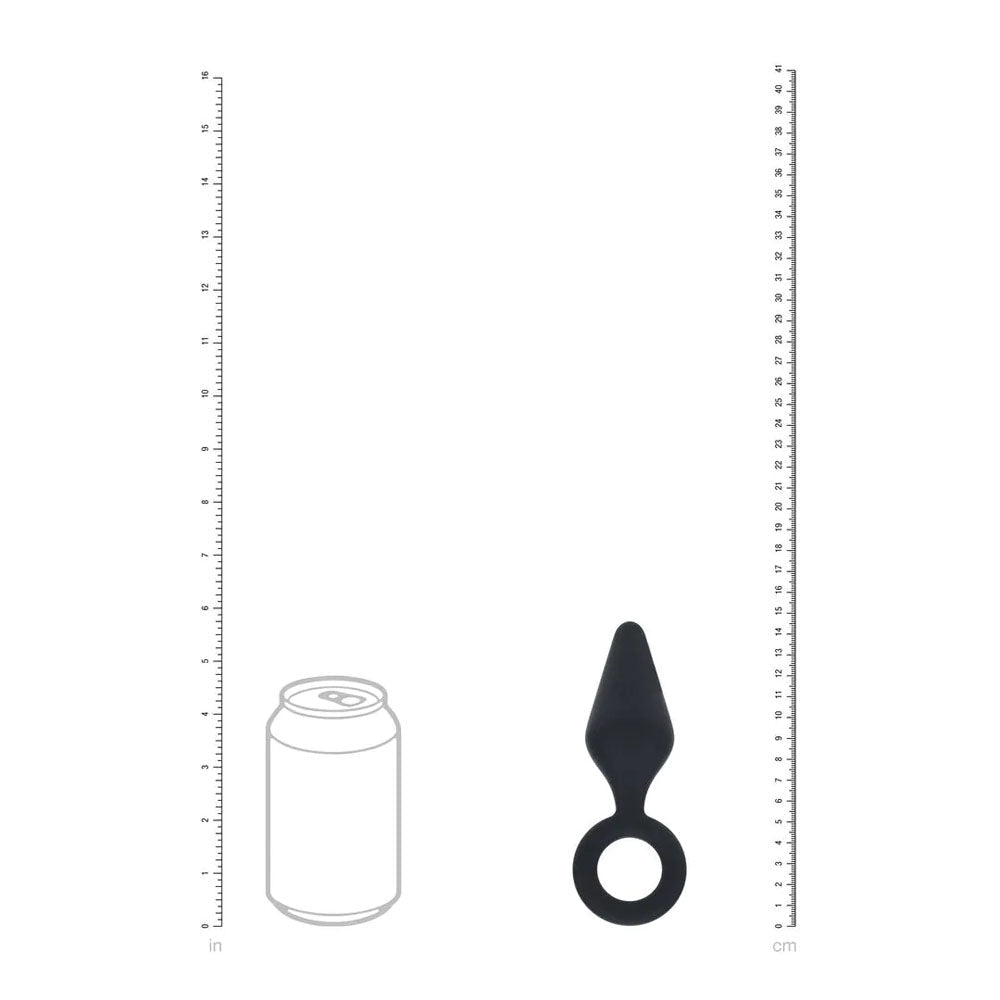 LEVELZ Silicone Anal Plug with Loop - Black Medium Butt Plug - ANAL TOYS - Mr and Mrs D's