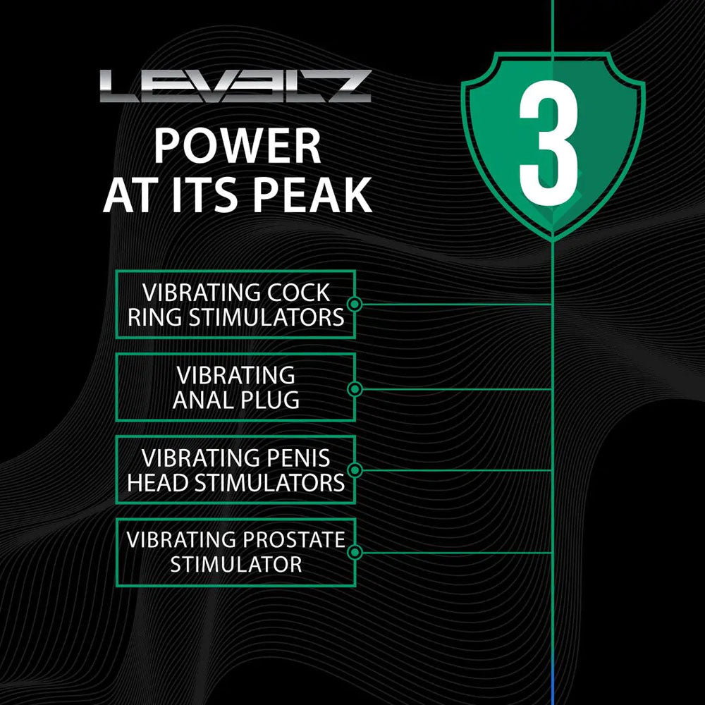 LEVELZ Vibrating & Thrusting TriO Cock Ring with Prostate Stimulator - Black USB Rechargeable - COCK RINGS - Mr and Mrs D's