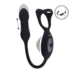 LEVELZ Vibrating & Thrusting TriO Cock Ring with Prostate Stimulator - Black USB Rechargeable - COCK RINGS - Mr and Mrs D's
