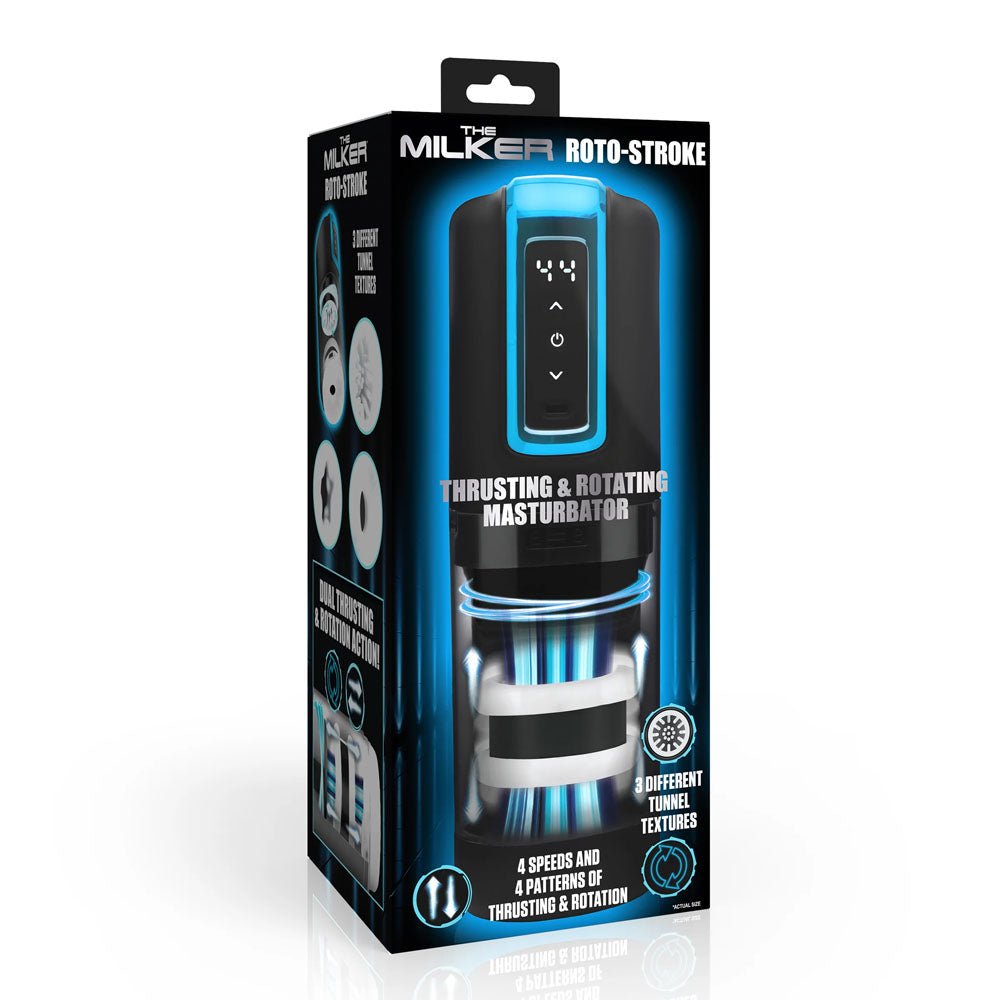 LoveBotz The Milker Roto - Stroke - USB Rechargeable Thrusting & Rotating Male Masturbator - MASTURBATORS - Mr and Mrs D's