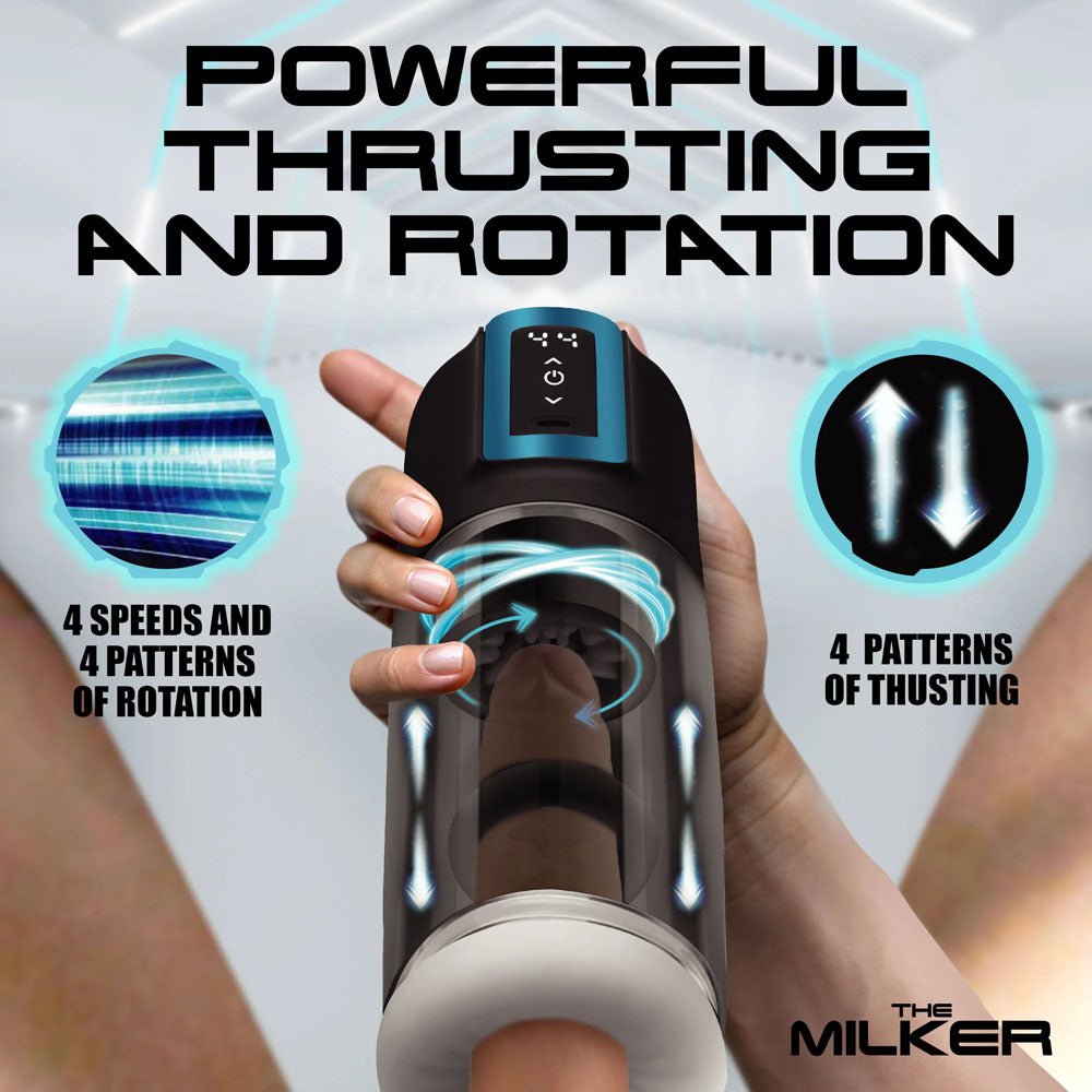 LoveBotz The Milker Roto - Stroke - USB Rechargeable Thrusting & Rotating Male Masturbator - MASTURBATORS - Mr and Mrs D's