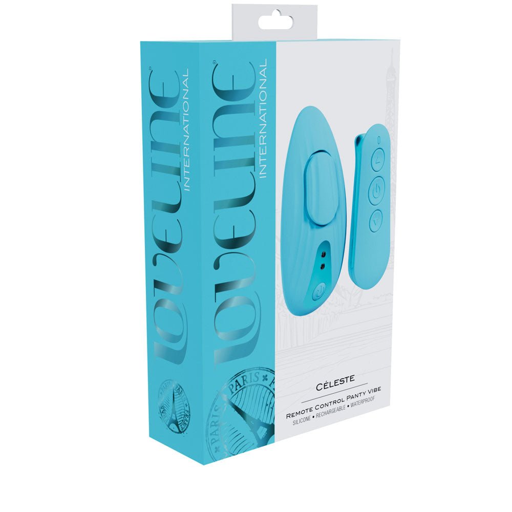 LOVELINE Celeste - Panty Vibrator with Wireless Remote - Blue USB Rechargeable - Mr and Mrs D's