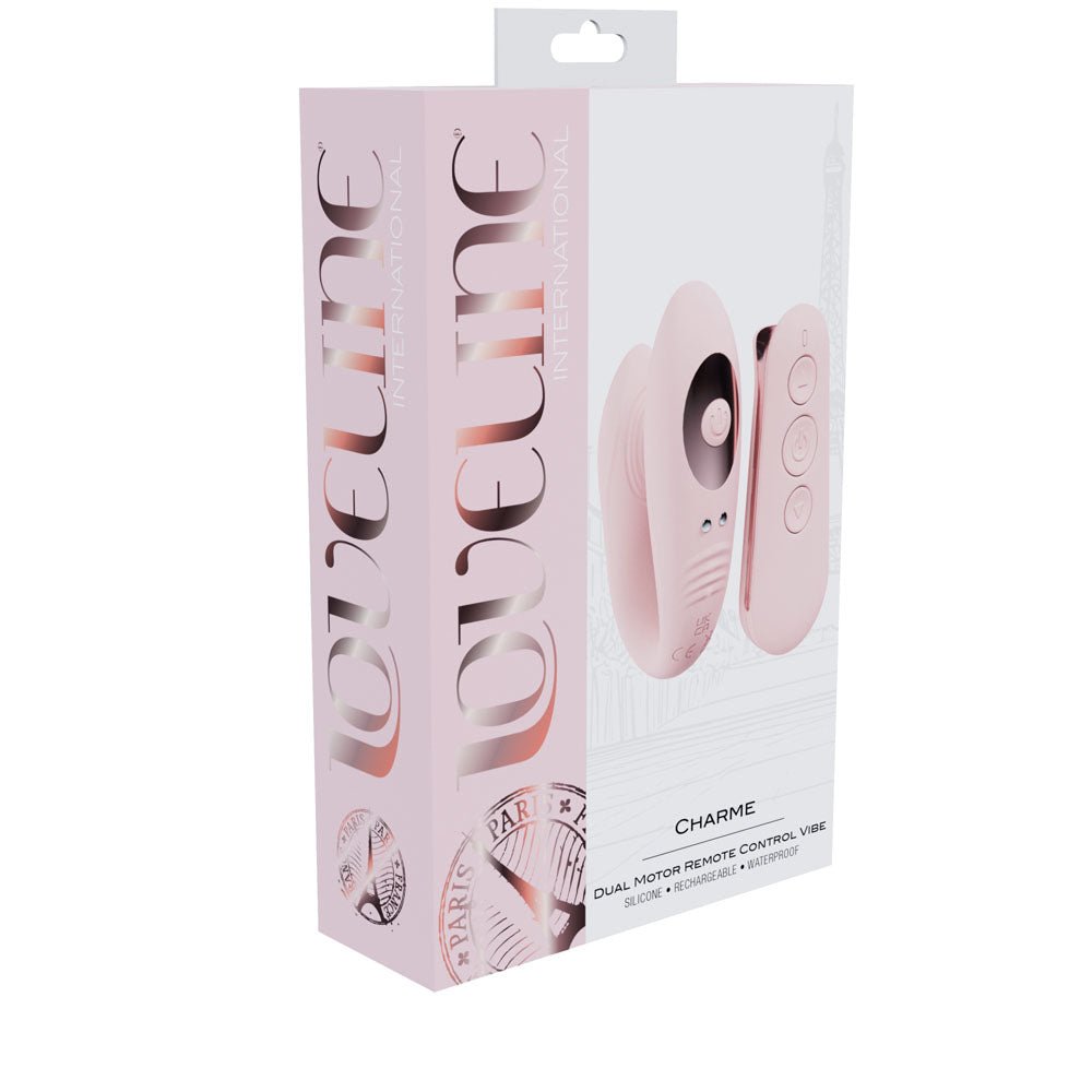 LOVELINE Charme Dual Motor Vibrator with Wireless Remote - Pink USB Rechargeable - Mr and Mrs D's