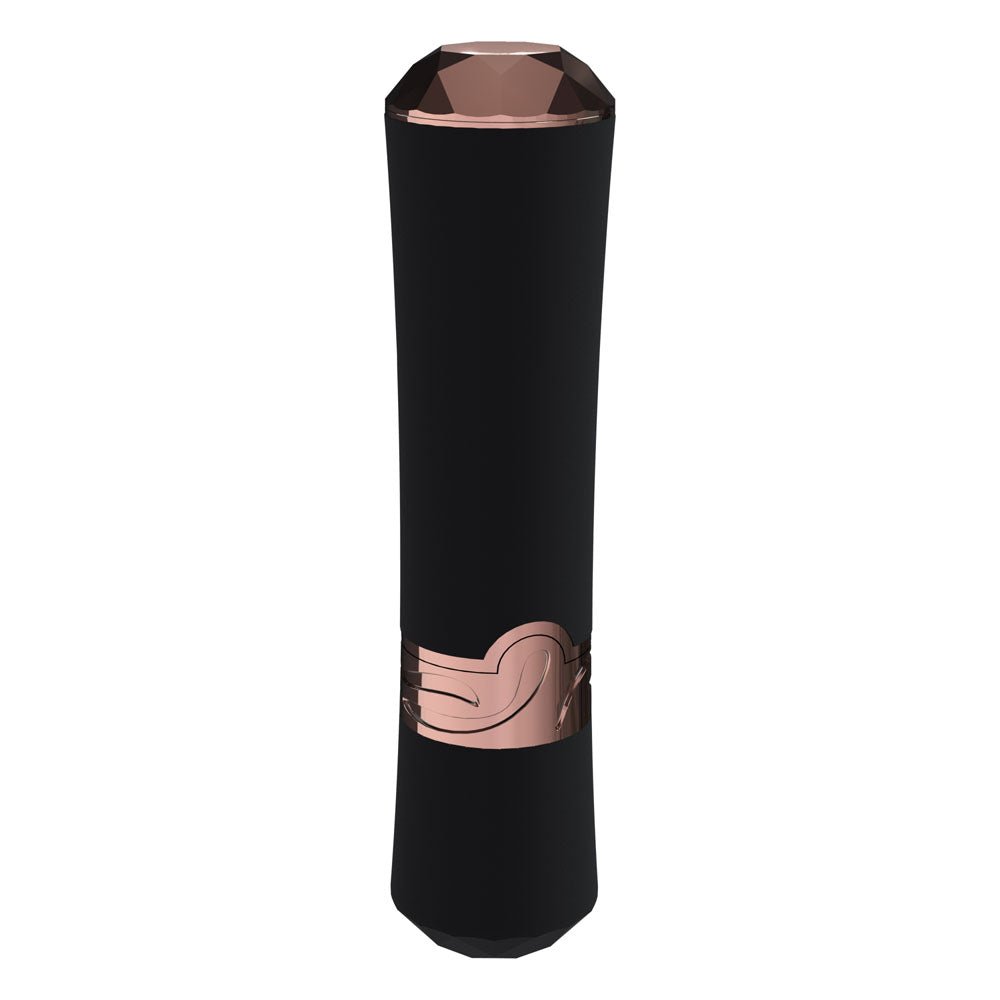 LOVELINE Dahlia - Black - Black/Red 12.5 cm USB Rechargeable Lipstick Vibrator - Mr and Mrs D's