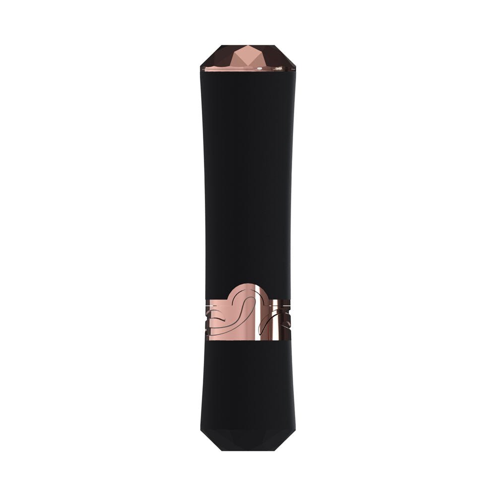 LOVELINE Dahlia - Black - Black/Red 12.5 cm USB Rechargeable Lipstick Vibrator - Mr and Mrs D's