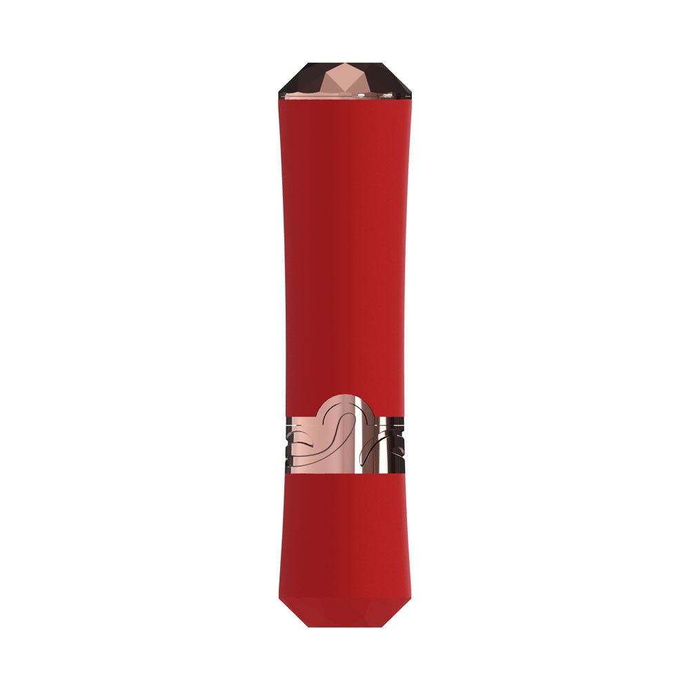 LOVELINE Dahlia - Red - Red 12.5 cm USB Rechargeable Lipstick Vibrator - Mr and Mrs D's