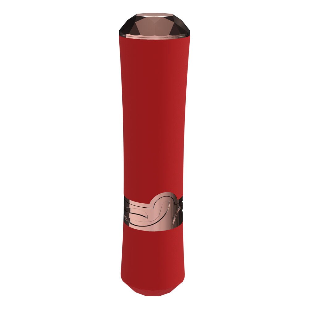 LOVELINE Dahlia - Red - Red 12.5 cm USB Rechargeable Lipstick Vibrator - Mr and Mrs D's