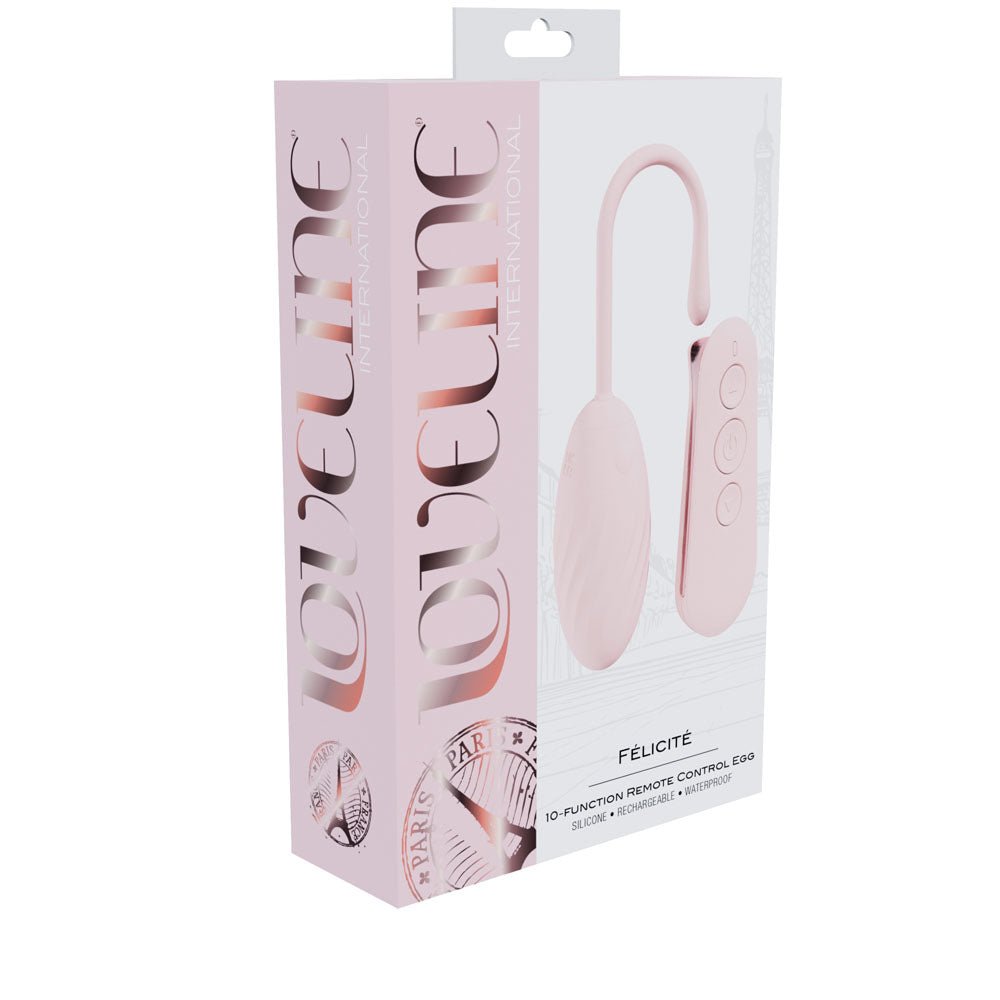 LOVELINE Felicite - Rechargeable Vibrating Egg with Wireless Remote - Pink USB - Mr and Mrs D's