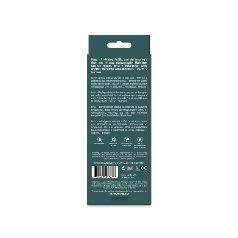 Lust - n - Dreams - Bossa - Fog - White 12.5 cm USB Rechargeable Vibrating Butt Plug - ANAL TOYS - Mr and Mrs D's