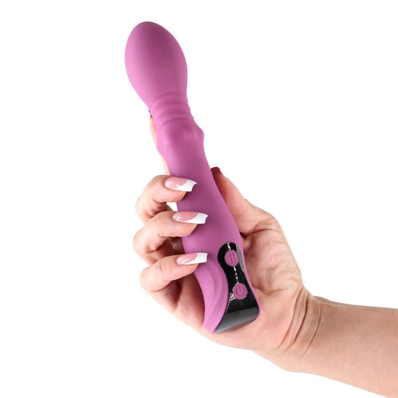 Lust - n - Dreams - Cadence - Blush - Purple 18.2 cm USB Rechargeable Thrusting & Sliding Vibrator - VIBRATORS - Mr and Mrs D's