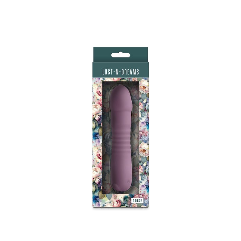 Lust - n - Dreams - Poise - Mauve - Purple 17.3 cm USB Rechargeable Thrusting Vibrator - Mr and Mrs D's