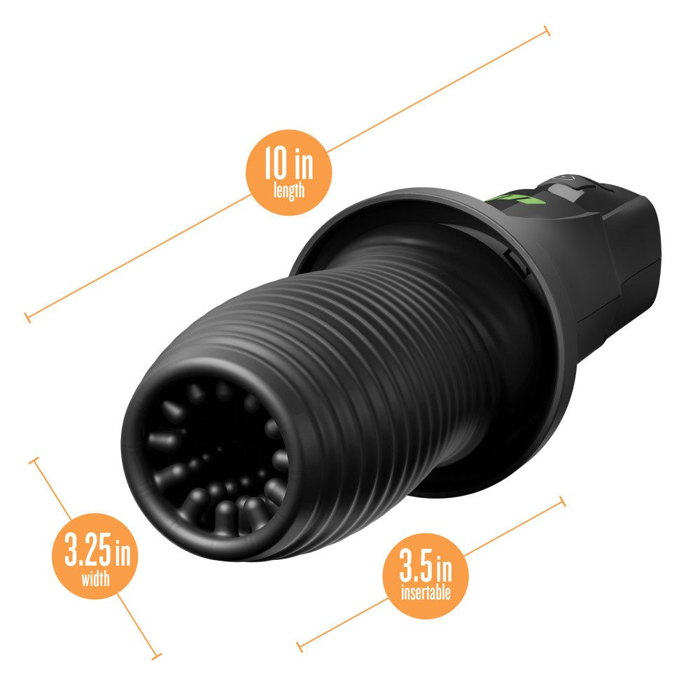 M For Men - 3rd Base - Black USB Rechargeable Vibrating & Rotating Auto Stroker - MASTURBATORS - Mr and Mrs D's