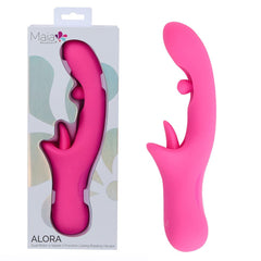 Maia ALORA - Pink 24.1 cm USB Rechargeable Rotating & Licking Vibrator - VIBRATORS - Mr and Mrs D's