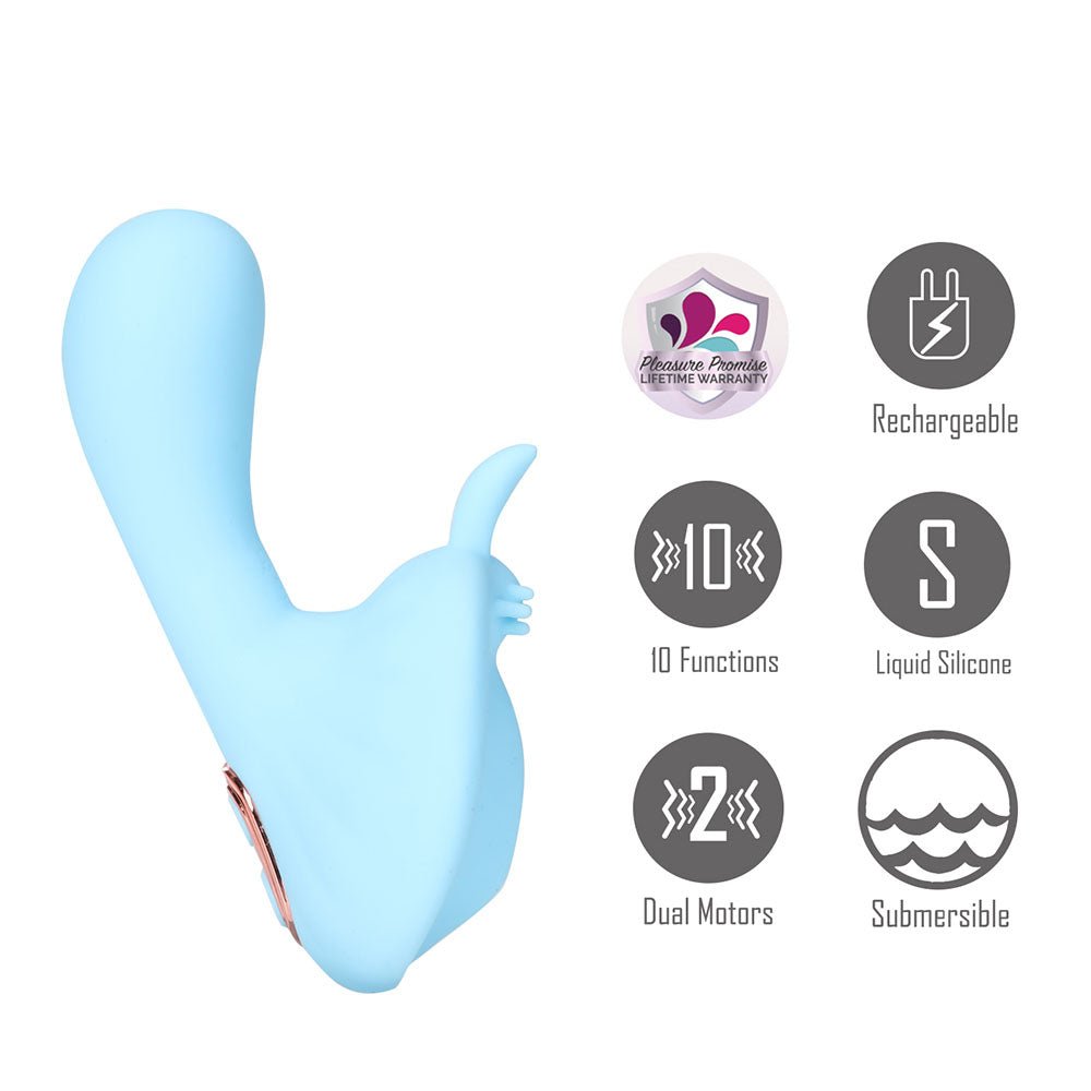 Maia AVERI - Blue - Blue USB Rechargeable Vibrator - Mr and Mrs D's