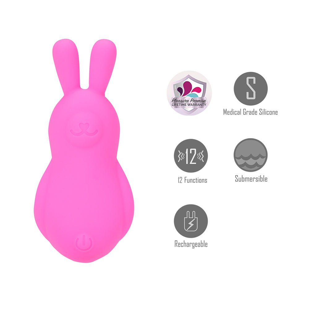 Maia BRI - Pink - Pink 9 cm USB Rechargeable Vibrating Bunny Bullet - Mr and Mrs D's
