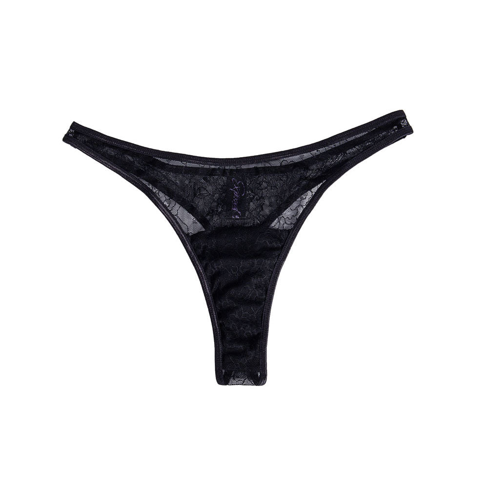 Maia DATE NIGHT PANTY VIBE - S/M - Black S/M Panty with Pink USB Rechargeable Bullet & Remote - BULLETS & EGGS - Mr and Mrs D's