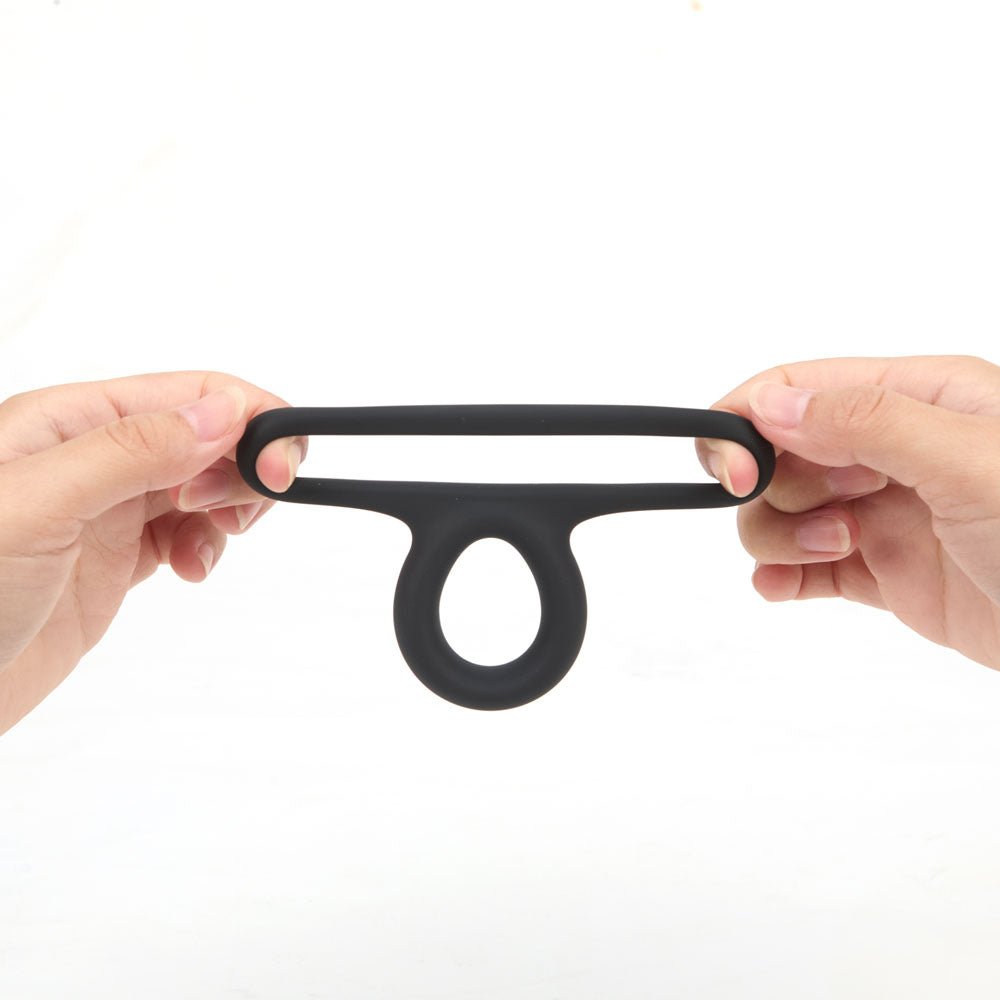 Maia GAVIN - Black Cock & Balls Ring - COCK RINGS - Mr and Mrs D's