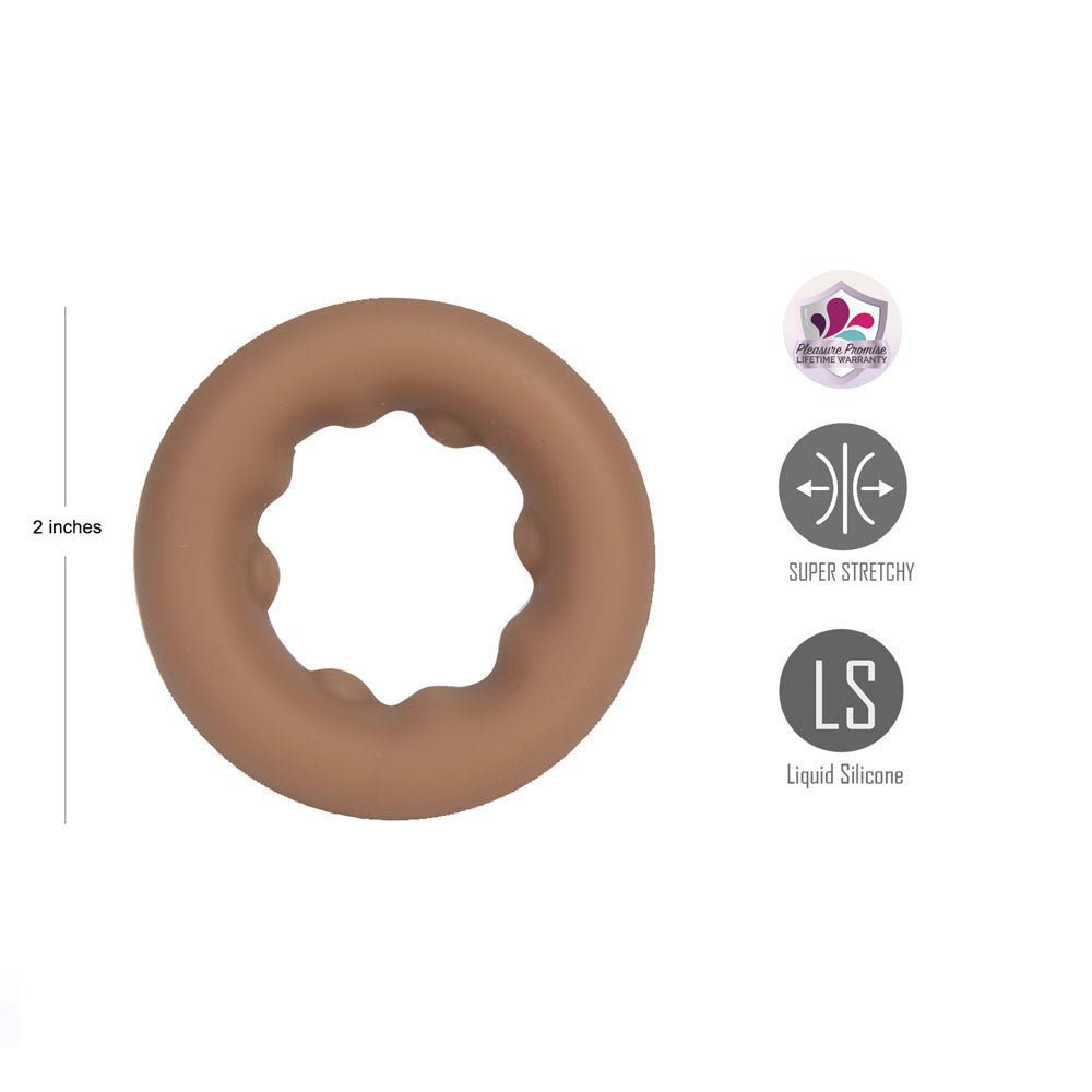 Maia GUNNER Cock Ring - Caramel - Tan Brown - COCK RINGS - Mr and Mrs D's
