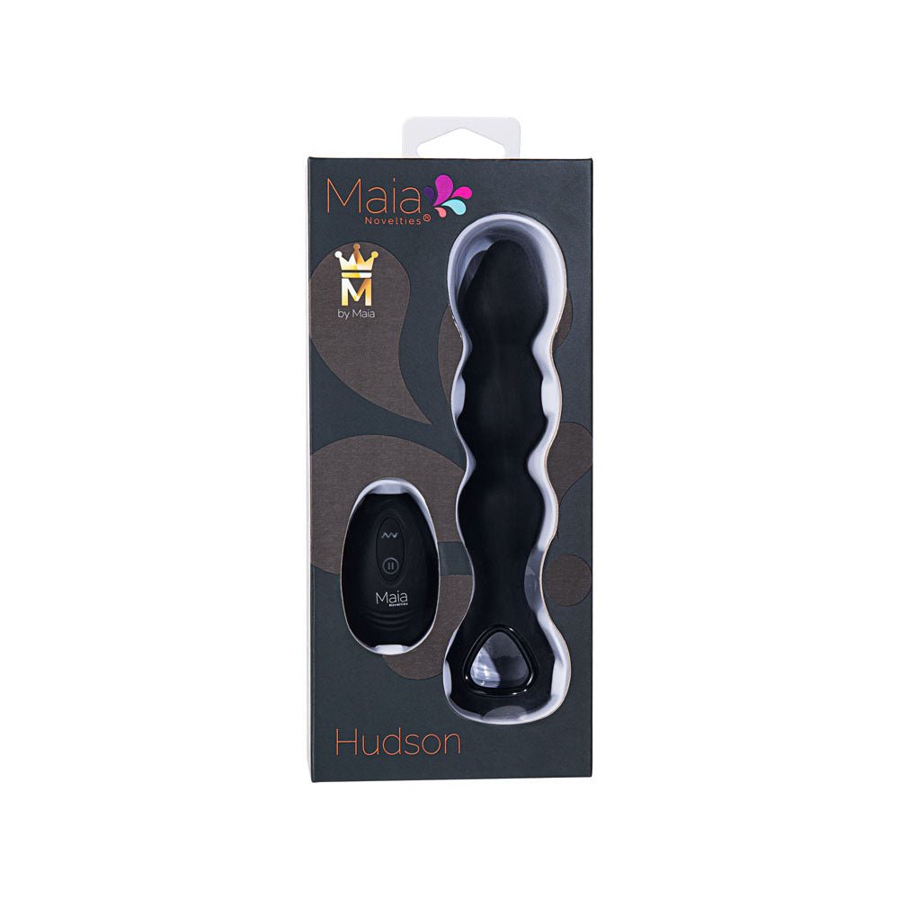 Maia HUDSON - Black 19 cm USB Rechargeable Anal Vibrator with Wireless Remote - ANAL TOYS - Mr and Mrs D's