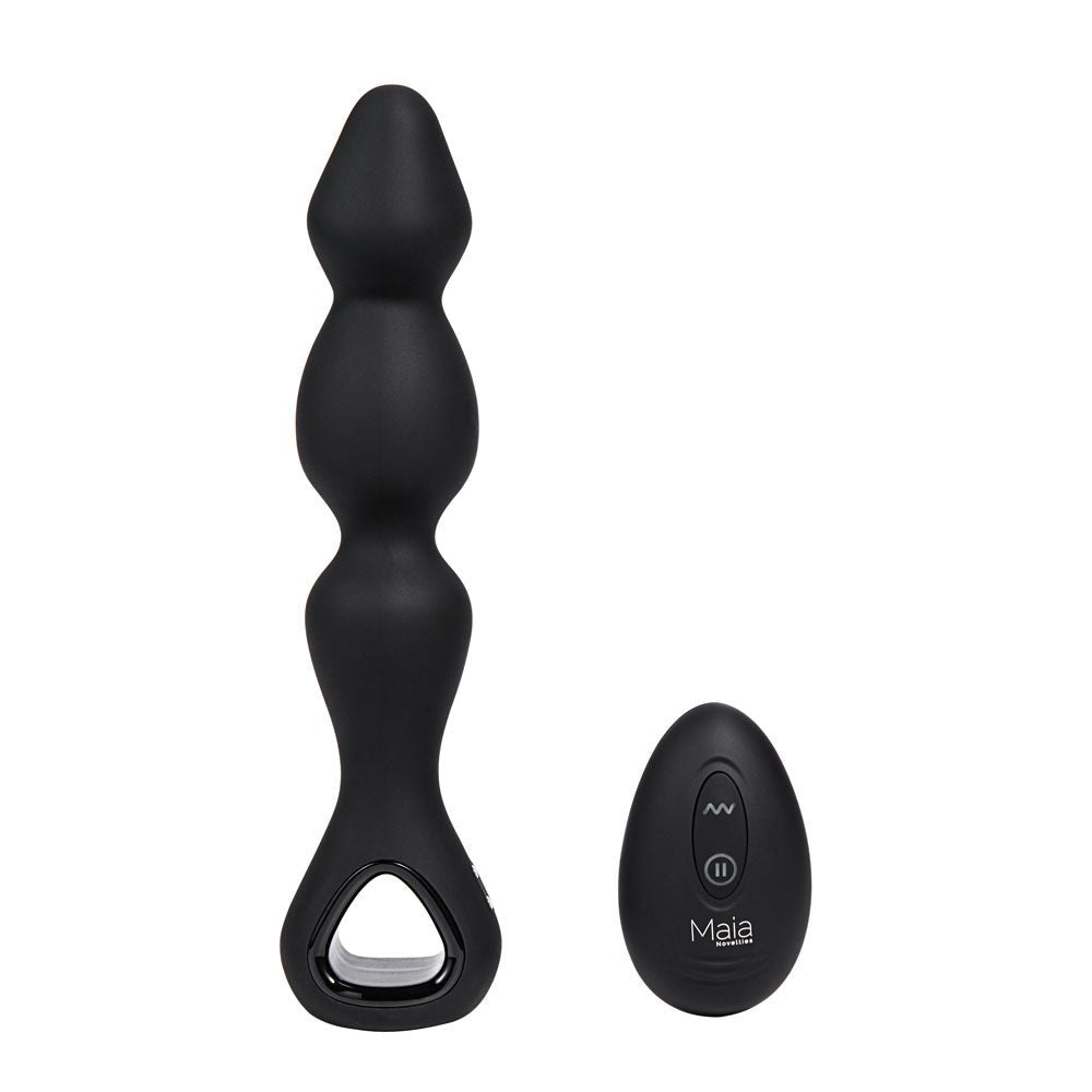 Maia HUDSON - Black 19 cm USB Rechargeable Anal Vibrator with Wireless Remote - ANAL TOYS - Mr and Mrs D's
