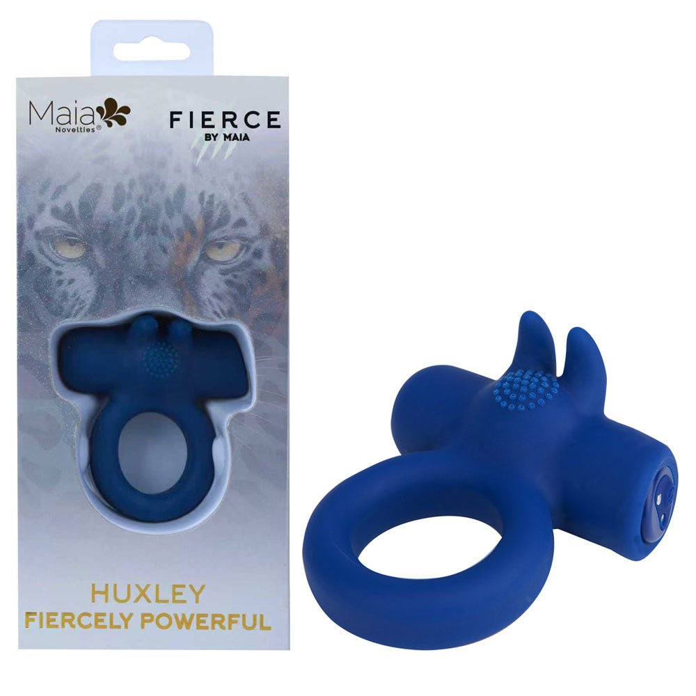 Maia HUXLEY Strong Vibrating Cock Ring - Blue USB Rechargeable - COCK RINGS - Mr and Mrs D's