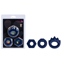 Maia LONZO - Blue Silicone Cock Rings - Set of 3 - Mr and Mrs D's