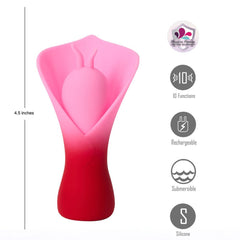 Maia MINA - Red - Red/Pink USB Rechargeable Fluttering Flower Stimulator - STIMULATORS - Mr and Mrs D's