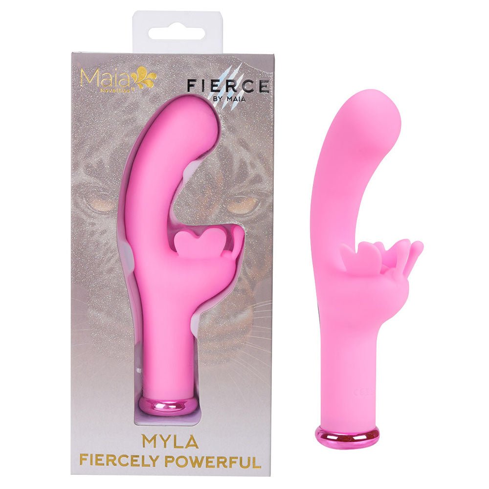 Maia MYLA - Pink - Pink 15.9 cm USB Rechargeable Butterfly Vibrator - Mr and Mrs D's