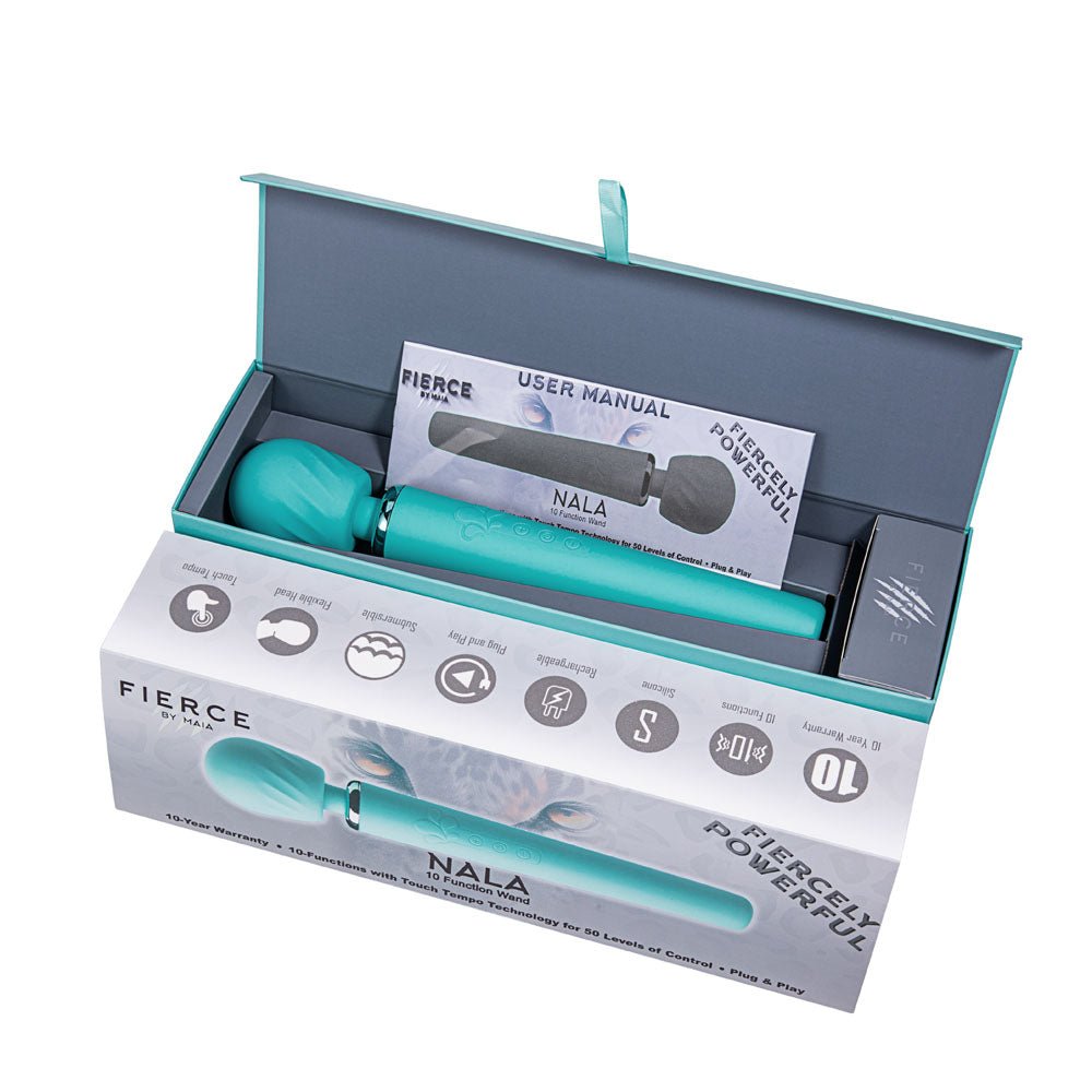 Maia NALA - Blue 30 cm USB Rechargeable Massage Wand Vibrator - VIBRATORS - Mr and Mrs D's