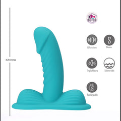 Maia OAKLEY - Blue - Blue USB Rechargeable Grinder Pad with 14 cm Vibrator - VIBRATORS - Mr and Mrs D's