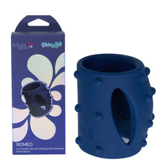 Maia ROMEO Vibrating Girth Enhancer Sleeve - Blue USB Rechargeable - COCK RINGS - Mr and Mrs D's