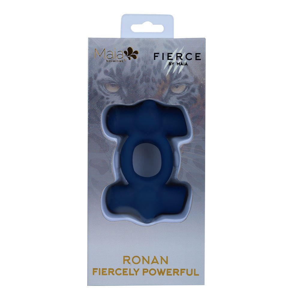 Maia RONAN Dual Vibrating Cock Ring - Blue USB Rechargeable - COCK RINGS - Mr and Mrs D's