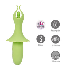 Maia SIENNA - Green - Green 15.2 cm USB Rechargeable Fluttering Bullet - Mr and Mrs D's