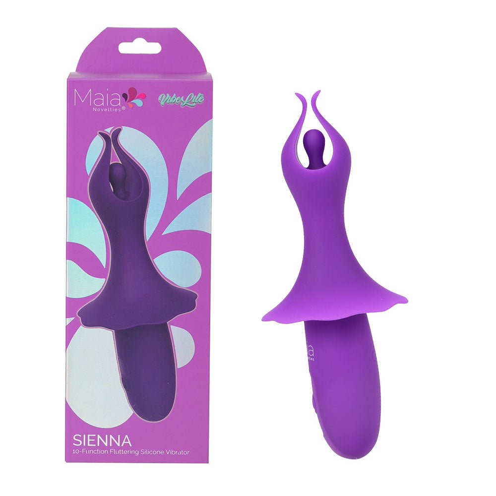 Maia SIENNA - Purple - Purple 15.2 cm USB Rechargeable Fluttering Bullet - Mr and Mrs D's