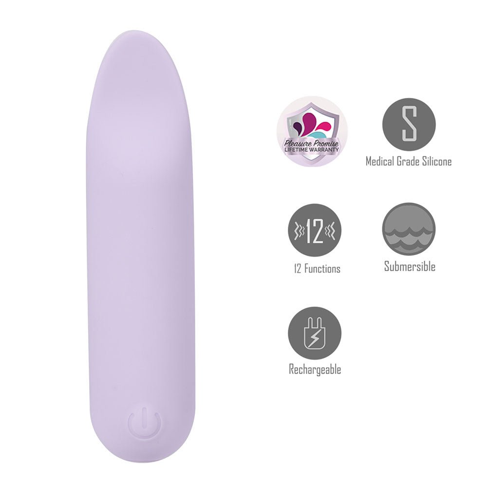 Maia TAWNI - Lavender - Lavender 9 cm USB Rechargeable Bullet with Flickering Tip - Mr and Mrs D's