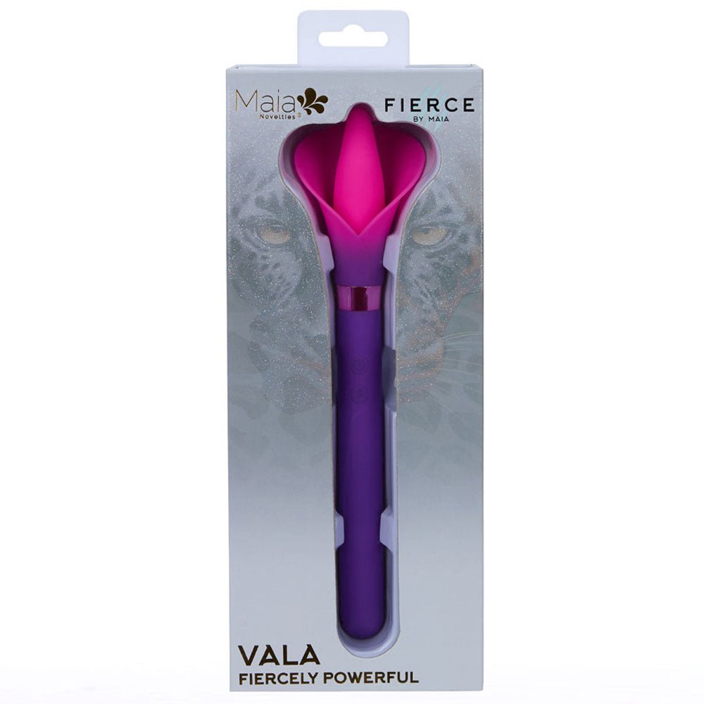 Maia VALA - Purple - Purple/Pink 22.2 cm USB Rechargeable Flower Vibrator - VIBRATORS - Mr and Mrs D's