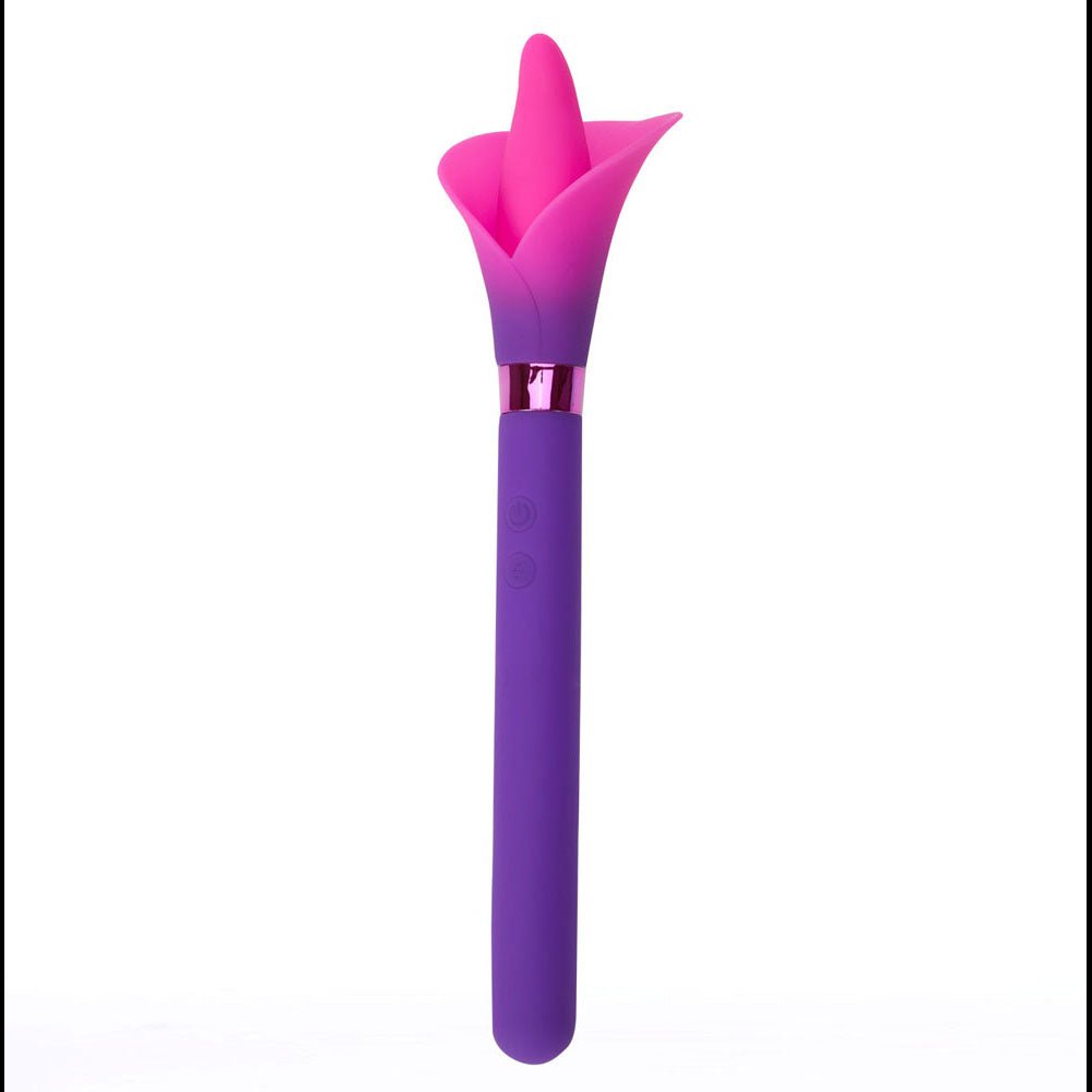 Maia VALA - Purple - Purple/Pink 22.2 cm USB Rechargeable Flower Vibrator - VIBRATORS - Mr and Mrs D's