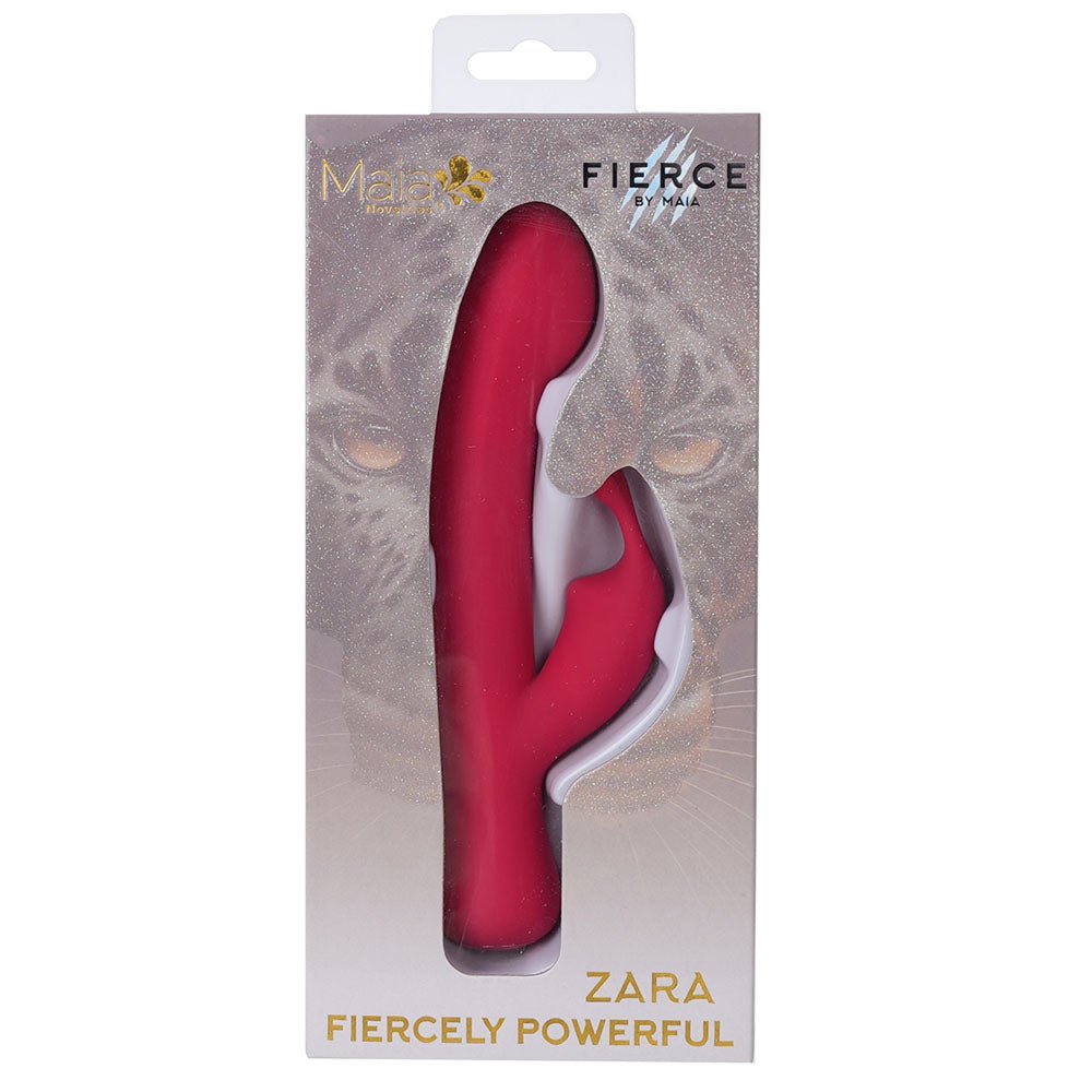 Maia ZARA - Red - Red 17.1 cm USB Rechargeable Rabbit Vibrator - VIBRATORS - Mr and Mrs D's