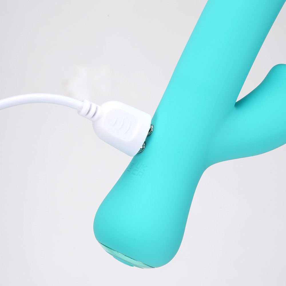 Maia ZARA - Teal - Teal 17.1 cm USB Rechargeable Rabbit Vibrator - Mr and Mrs D's