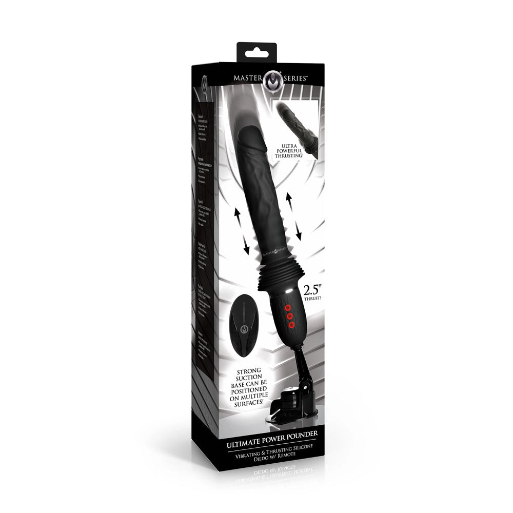 Master Series Ultimate Power Pounder - Black 30 cm USB Rechargeable Thrusting Vibrator - VIBRATORS - Mr and Mrs D's