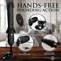 Master Series Ultimate Power Pounder - Black 30 cm USB Rechargeable Thrusting Vibrator - VIBRATORS - Mr and Mrs D's