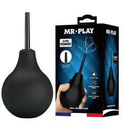 MR PLAY Anal Douche - Black - Black Unisex Douche - 224 ml Capacity - Mr and Mrs D's