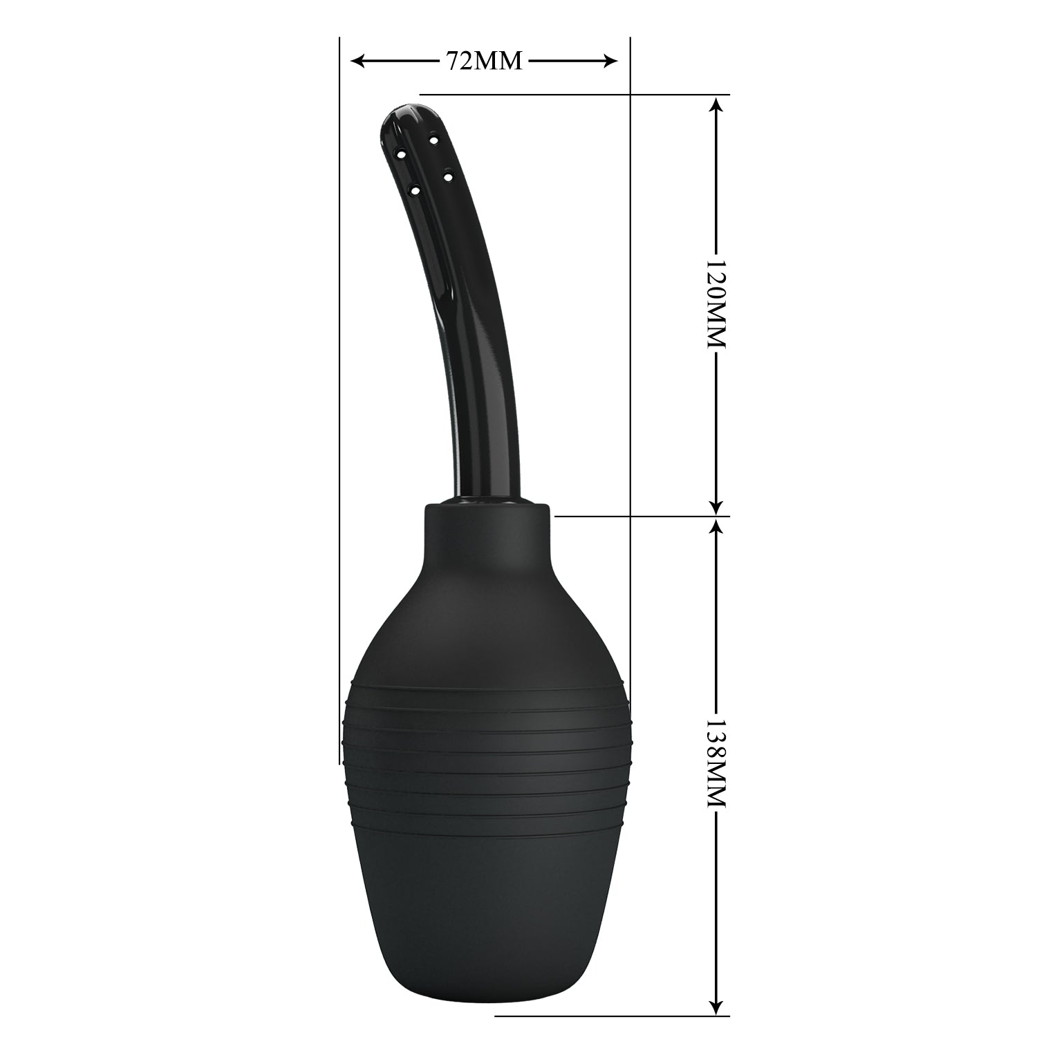 MR PLAY Anal Douche - Black - Black Unisex Douche - 310 ml Capacity - Mr and Mrs D's