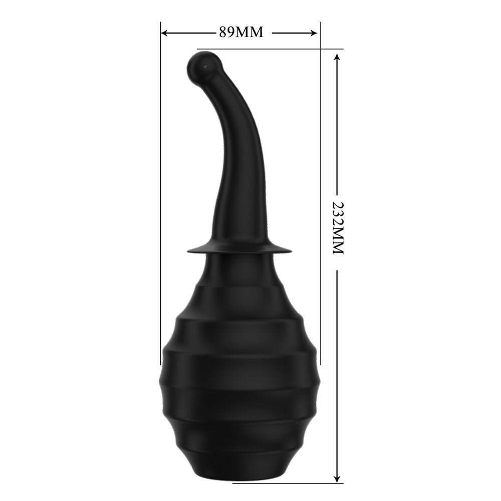 MR PLAY Anal Douche M6 - Black - Black Unisex Douche - 330 ml Capacity - Mr and Mrs D's