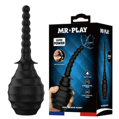 MR PLAY Anal Douche M7 - Black - Black Unisex Douche - 330 ml Capacity - Mr and Mrs D's