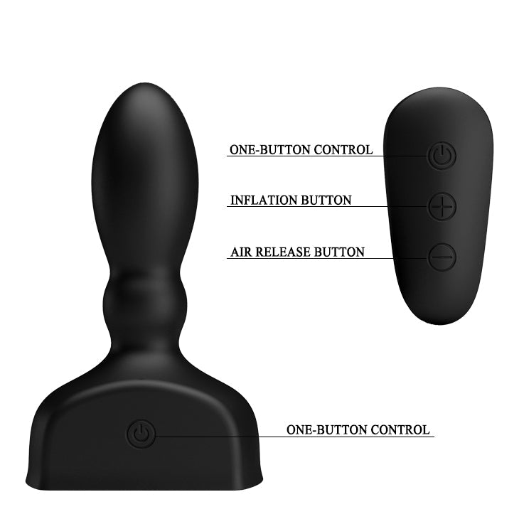 MR PLAY Inflatable Anal Plug - Black USB Rechargeable Inflatable Anal Plug with Wireless Remote - Mr and Mrs D's