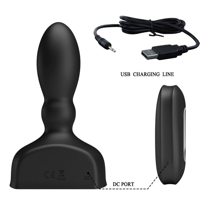 MR PLAY Inflatable Anal Plug - Black USB Rechargeable Inflatable Anal Plug with Wireless Remote - Mr and Mrs D's