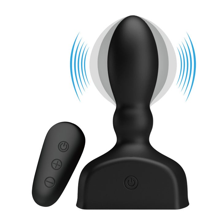 MR PLAY Inflatable Anal Plug - Black USB Rechargeable Inflatable Anal Plug with Wireless Remote - Mr and Mrs D's